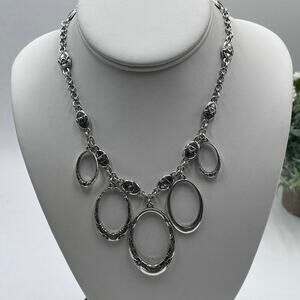 Brighton SWINGING SIXTIES Silver
Tone Ovals Chunky Statement
Necklace